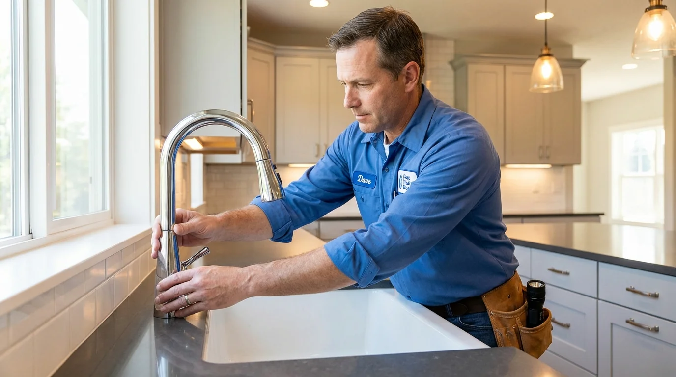 Kitchen faucet installation by Johns Plumbing LLC in Hermiston