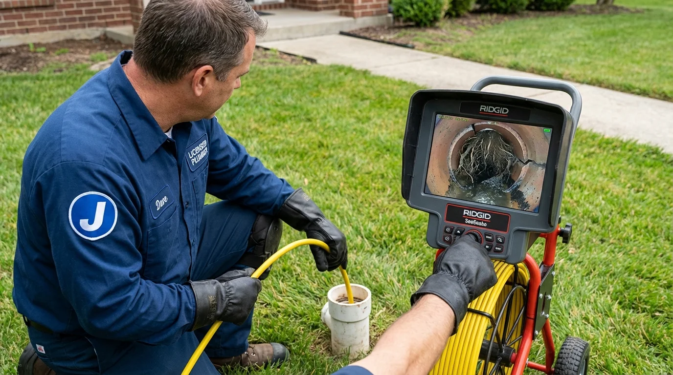 Sewer camera inspection being performed by Johns Plumbing LLC in Hermiston