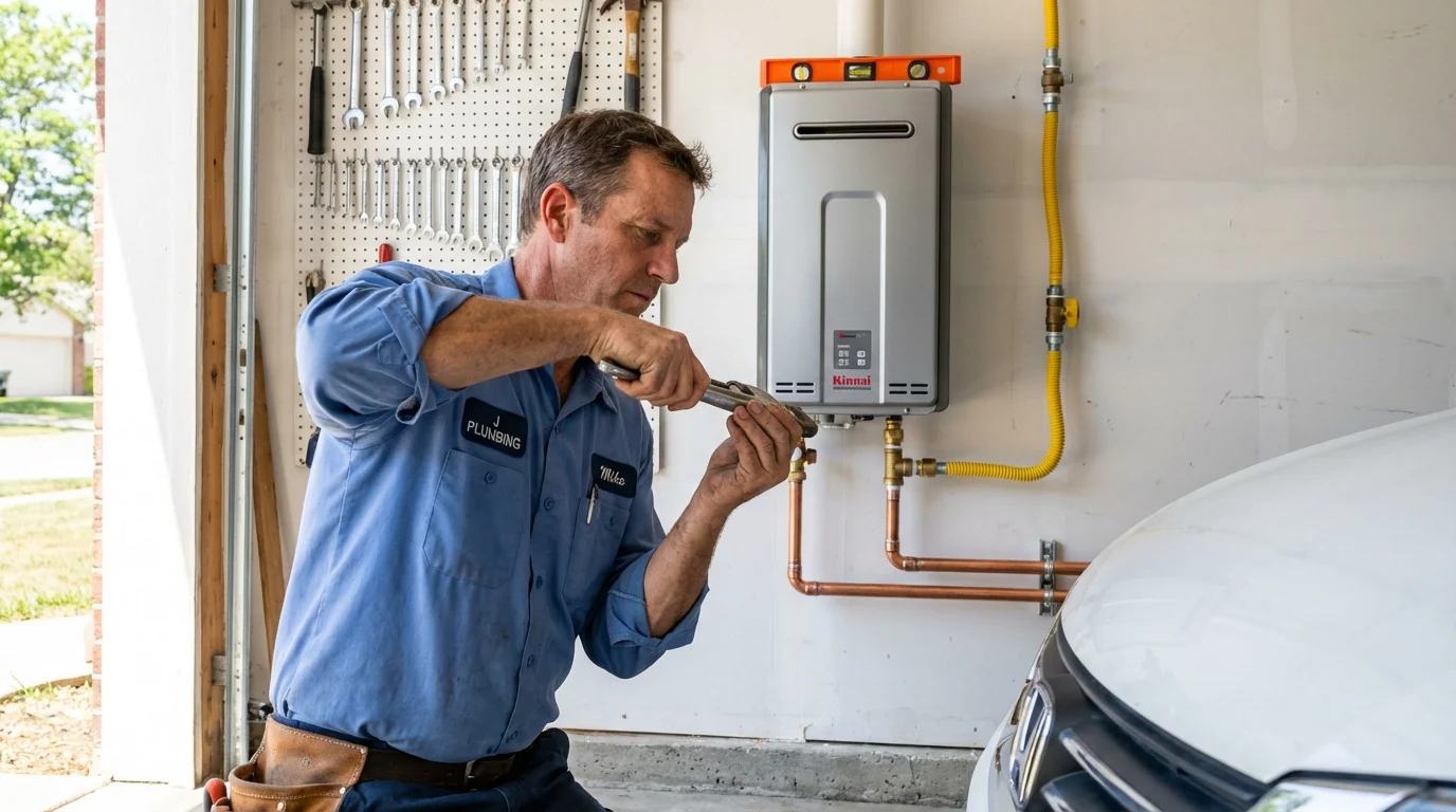 Tankless water heater installation by a Johns Plumbing LLC plumber in Hermiston